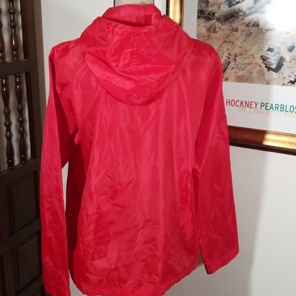 Liz Clairborne water proof hoodie red jacket. M - Picture 4 of 8